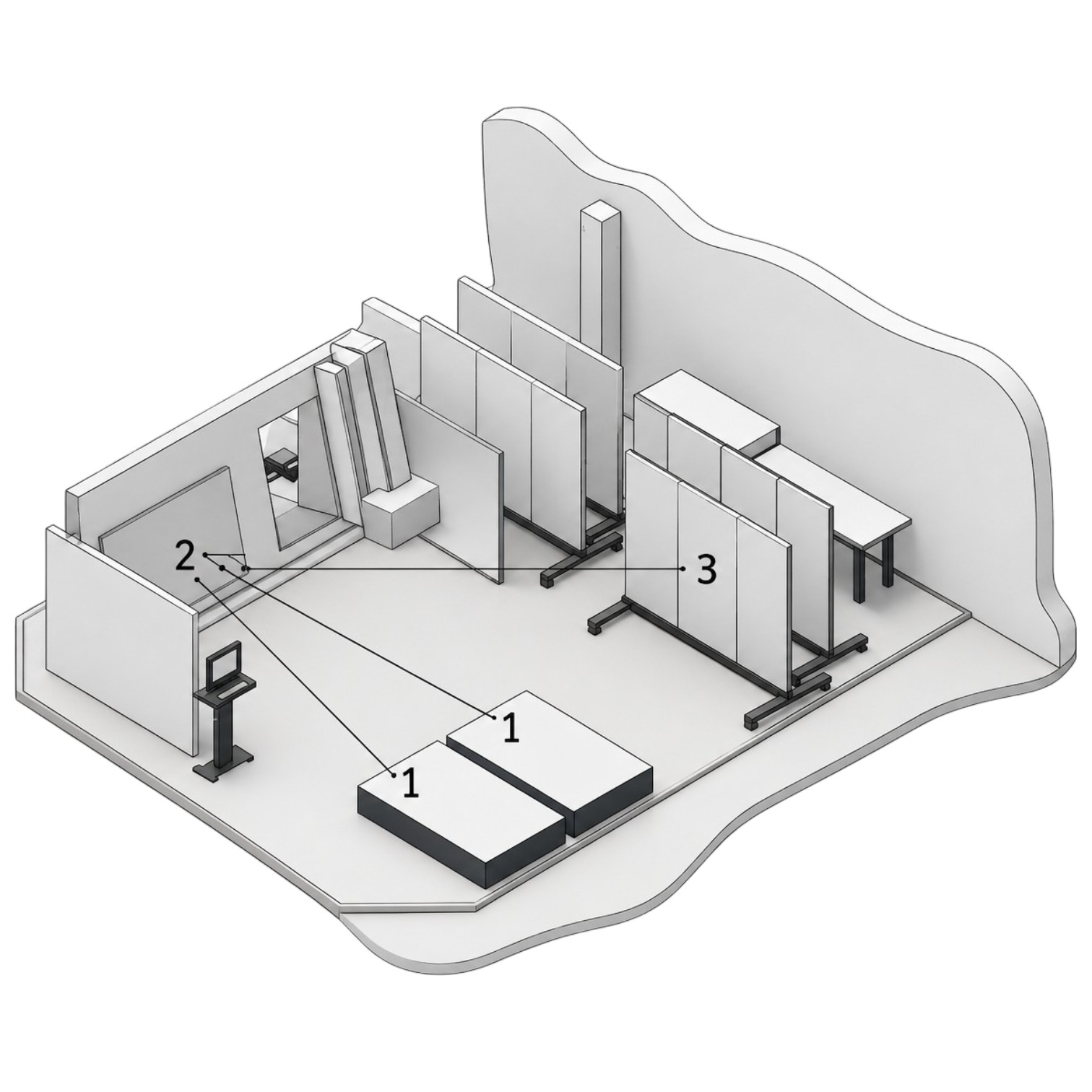 blechgreifer-vorzeigeprojekt-arbeitsablauf CAD-Modell zur sicheren Aufnahme und Positionierung von Blechbauteilen in der industriellen Fertigung.